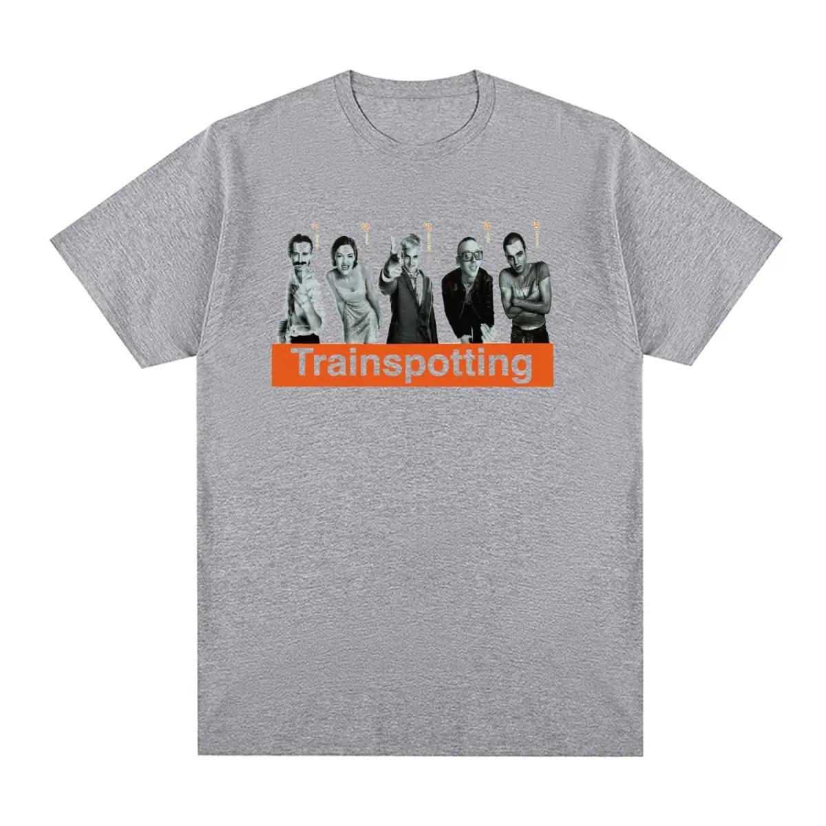 

Винтажная футболка Trainspotting Классическая коллекция Дизайн Популярная британская Хлопок Мужская футболка Новая футболка Футболка Топы S
