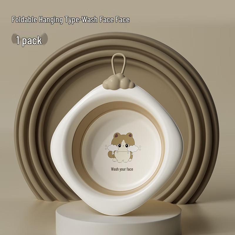 JINGRUIXIANG Cartoon Baby Foldable Plastic Wash Basin