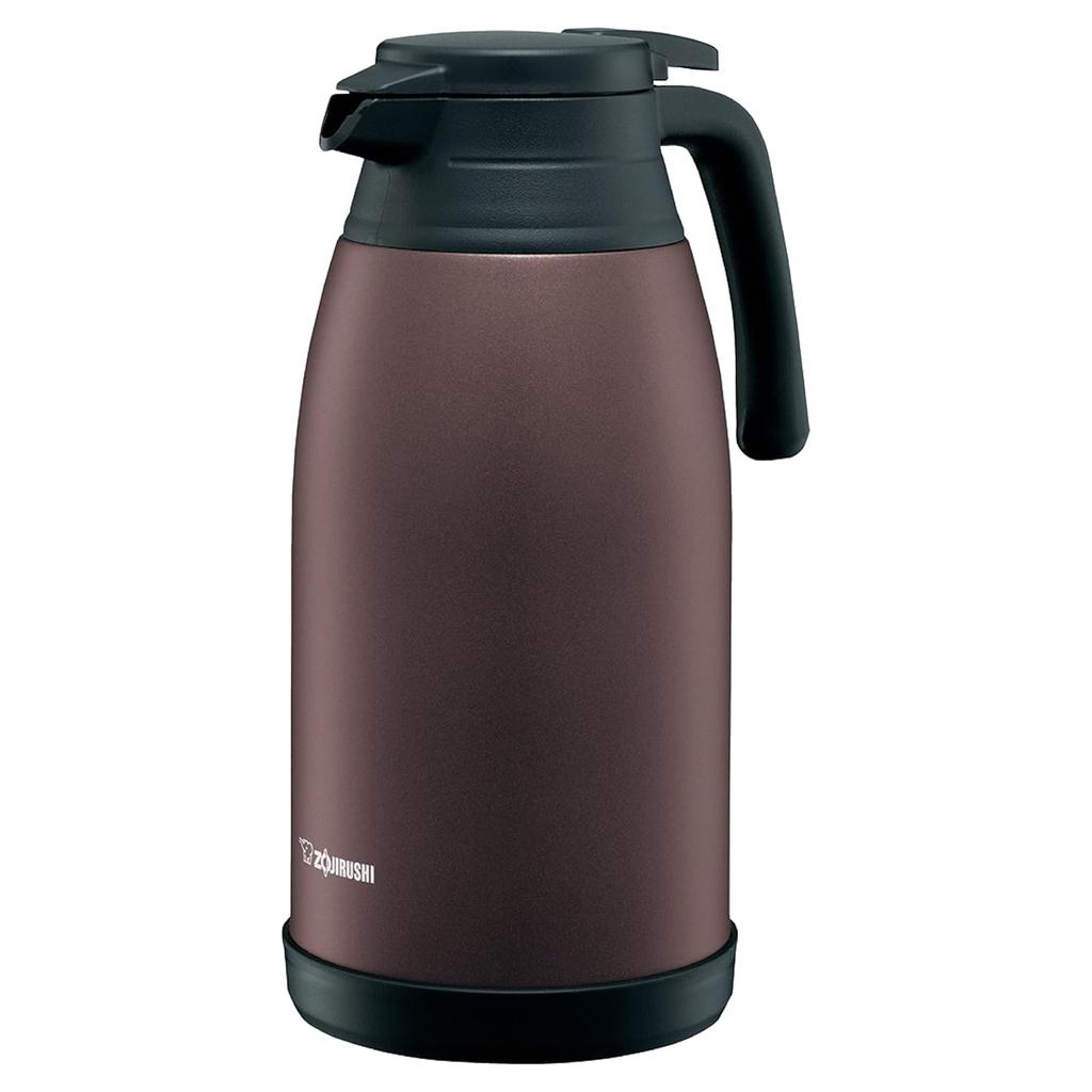 Zojirushi Stainless Steel Hand Pot 1.9L Vacuum Double Wall Bottle Wide Mouth Tabletop Insulation Cold Retention Brown SH-RA19-TA