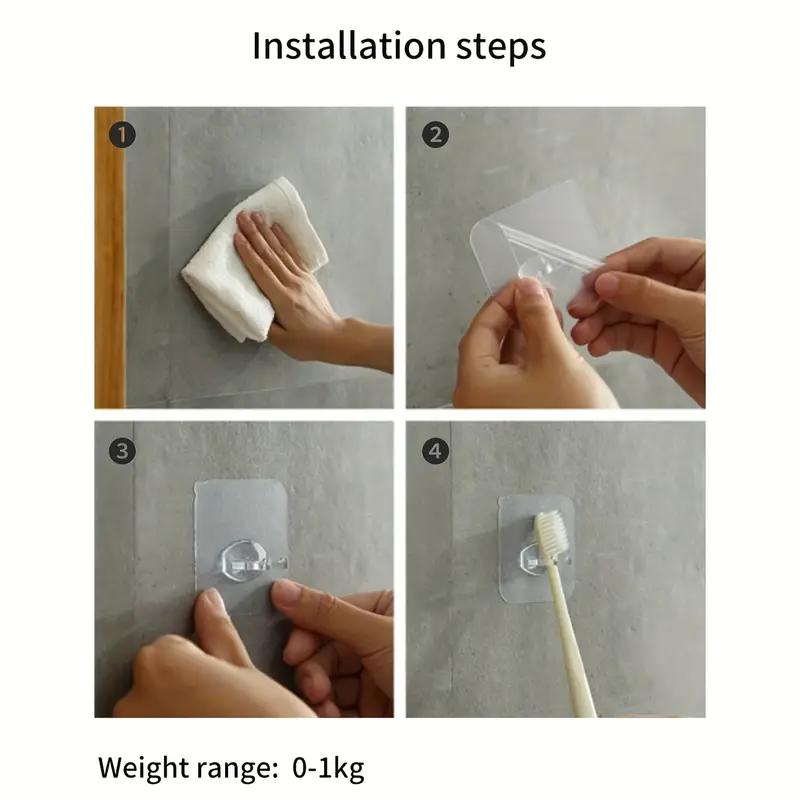 1/3/5PCS Shaving Razor Holder Punch-free Multi-purpose Strong Sticky Hook Toothbrush Holder Sundries Storage Rack Bathroom Product
