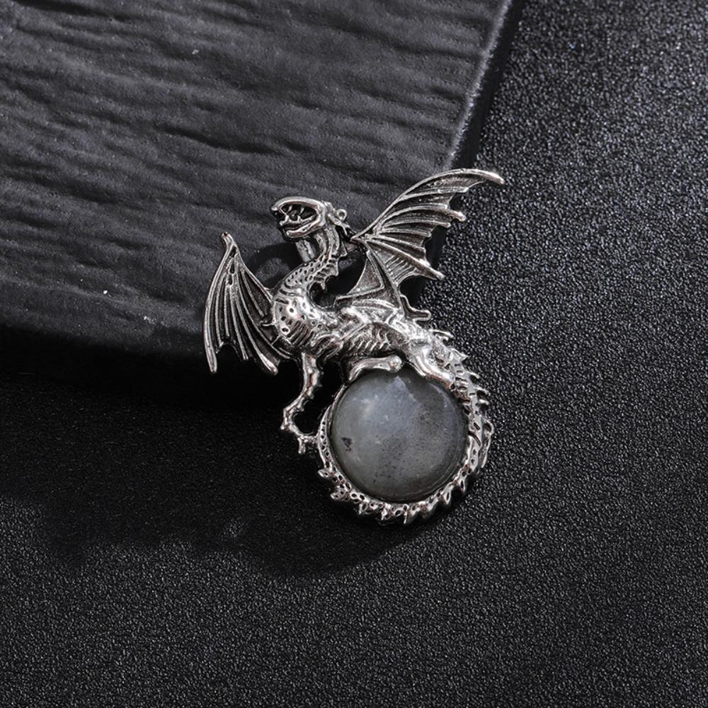 

Double Winged Viking Dragon Pendant Necklace Norse Warrior Jewelry for Men