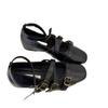 Mary Jane Ballet Shoes Women's French Bow Round Head 2025 Super Fire Single Shoes Open Spring Flats