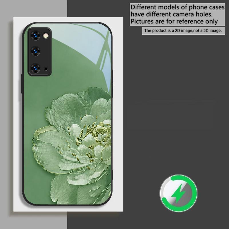 Gradient colored flowers For Samsung Galaxy S20 FE S21 S22 + S23 Plus S24 Ultra 25 Edge S24 Ultra For Magsafe Glass Phone Casee