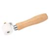 28mm 1.1in PTFE Hand Pressure Roller 2‑Way Bearing Wooden Handle Heat‑Resistant Welding Tool