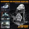 2Pcs H4 LED Dual Projector Lens Car Headlight Bubs Kit Motorcycle Canbus 90W 30000LM High Low Beam Light W/ Turbo Moto Lamp LHD 6000K White