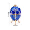 Hand Painted Enameled Egg Decorative Hinged Jewelry Trinket Box Easter