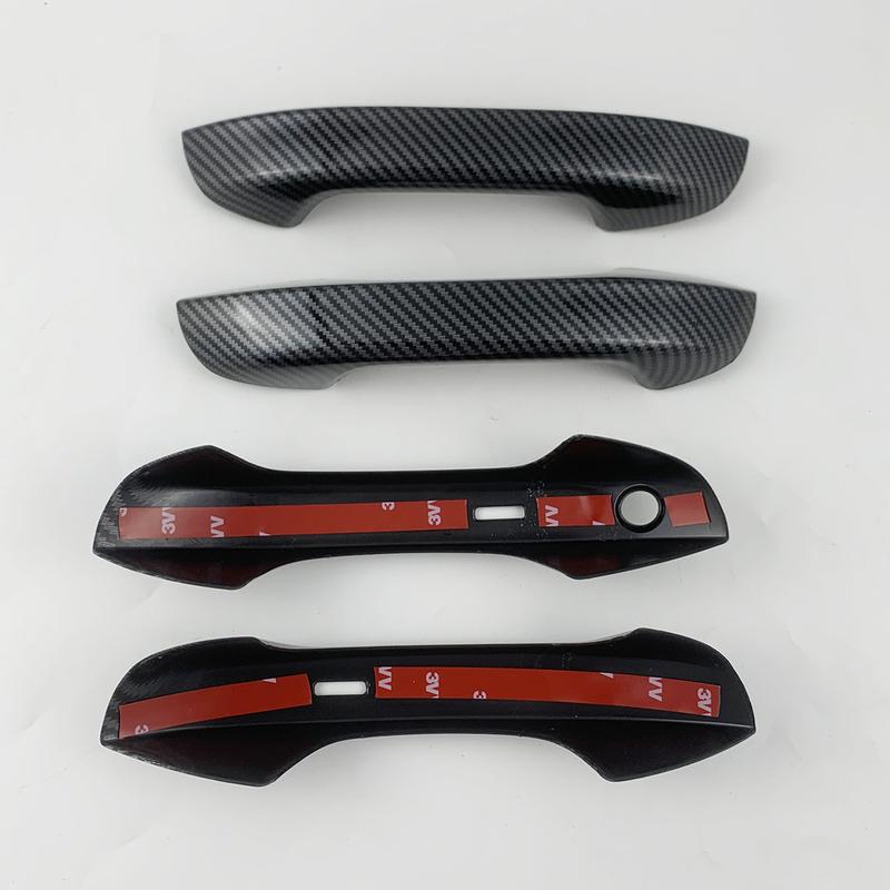 Glänzendes Schwarzes Auto Zubehör Carbon Türgriff Abdeckungen Zierleisten Paste Stil Für Volkswagen VW Golf 8 Mk8     2024