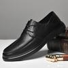 Fashion 2025 Men's Dress Casual Leather Shoes Top Grain Leather Hollow-Out Breathable Comfort  Non-Slip Soft Sole Lightweight Size 38-44