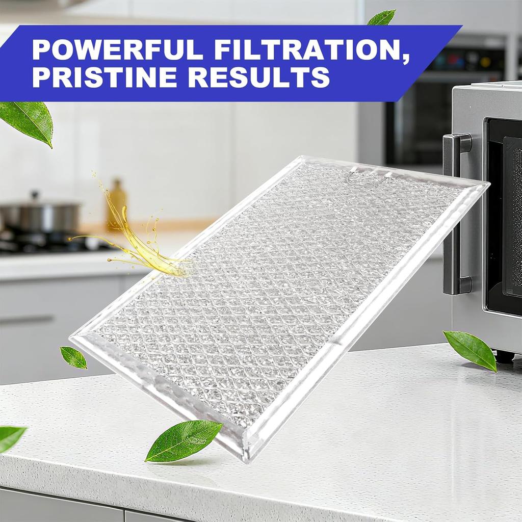 [2 Pack] OEM Microwave Filter Replacement 7.64" x 5.12" Fit for GE WB06X10309 WB06X10359, Microwave Vent Filter, Microwave Grease Filter, Filters