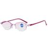 New 8035 Rimless Diamond-Edged Blue Light Blocking Fashion Reading Glasses