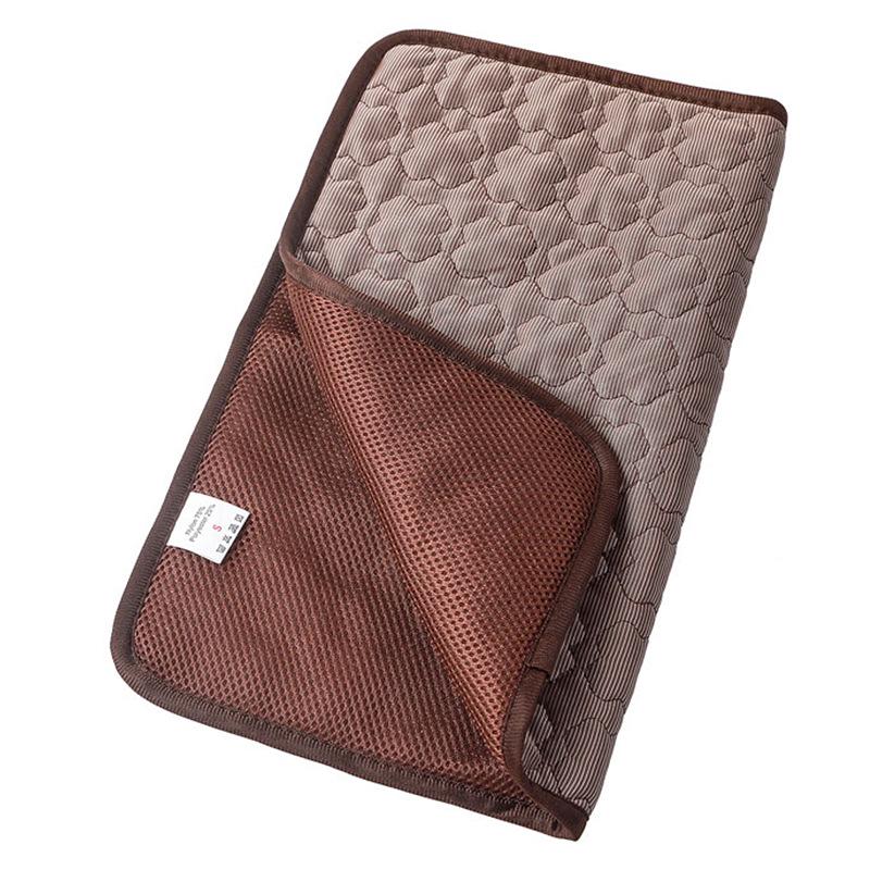 

New Summer Ice Silk Cooling Mat for Dogs & Cats - Pet Cooling Pad Extra Small кофейный