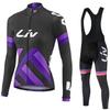 LIV Jersey de Manga Larga para Bicicleta para Mujer Delgado Alta Elasticidad Transpirable Culotte de Ciclismo Equipo Profesional Bicicleta de Carretera MTB Ropa de Ciclismo