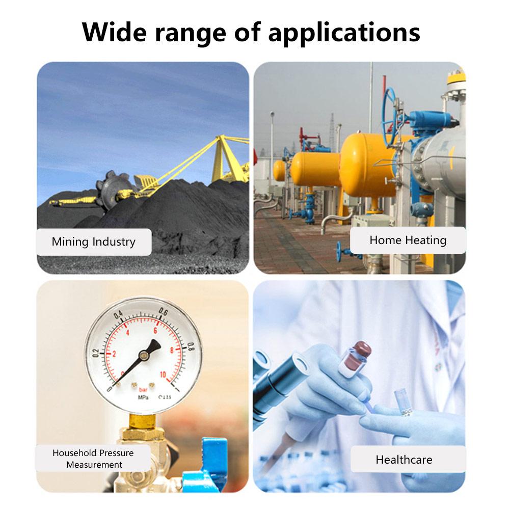 TS PGGZ60Z42bar 14BSP Y60 Axial Oil Filled Vacuum Pressure Gauge for Mining Industry