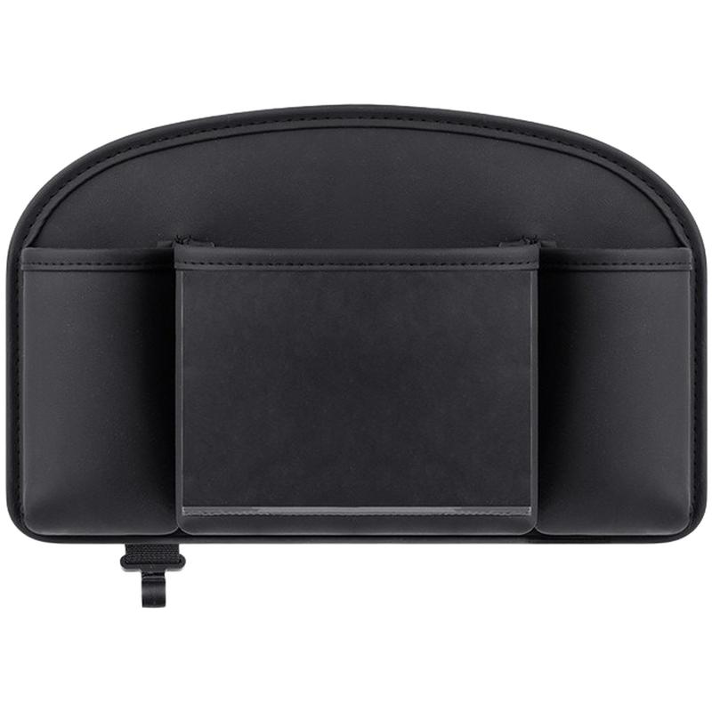 PU Leather Car Back Seat Organizer with Multifunctional Storage Cup Holder Tissue Box and Phone Pocket for Car Use