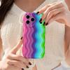 Rainbow Wave Stripe Iridescent Phone Case For iPhone 17 16 15 14 13 12 11 Pro Max Plus Wavy Edge Cover