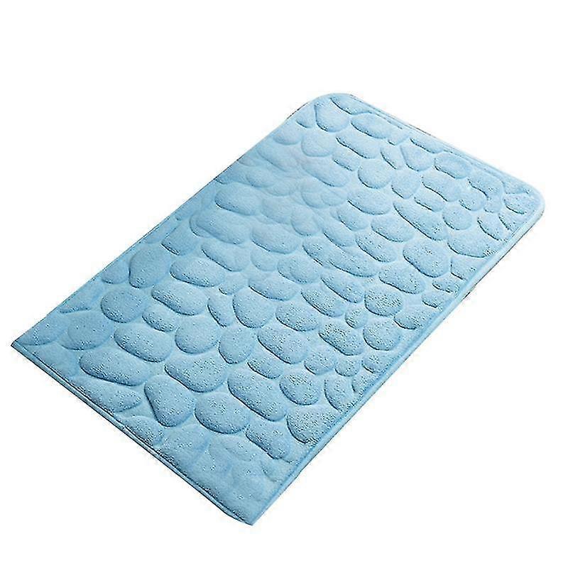 Cobblestone Embossed Bathroom Bath Mat Coral Fleece Non-slip Carpet In Bathtub Floor Rug Shower Roo