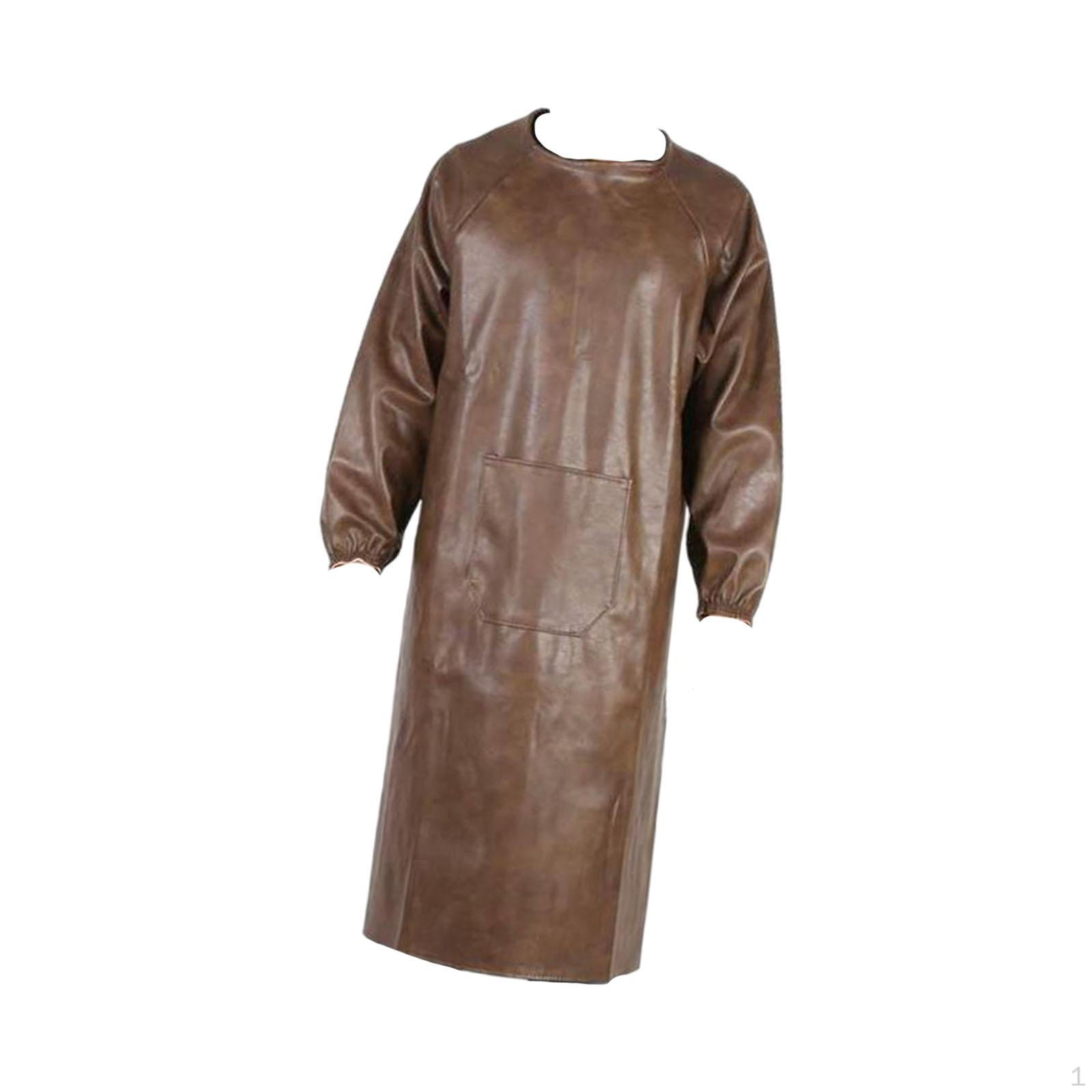 

Сварочный фартук для взрослых с длинными рукавами и карманом для сварщиков кофейный