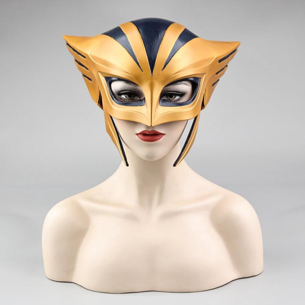 Cosplay Costume Superman Hawkgirl Helmet Mask Shiera Sanders Superhero Halloween Masquerade Carnival Helmet Props for Women