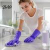 Winter Household Cleaning Gear PVC Rubber Gloves, Thickened with Warm Fleece Lining Dishwashing Non Slip Dish Washing Mitts Waterproof Anti-Slip