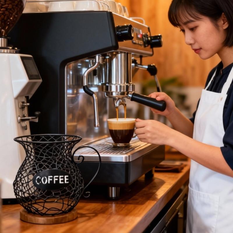 Metal Wire Coffee Storage Rack Convenient Coffee Pods Basket Decorations for Kitchen Countertop Espressos Pods Stand