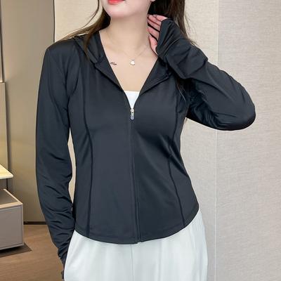 Abbigliamento Protezione Solare Camicetta Estiva Protezione UV Filato Originale Sottile Seta di Ghiaccio Esterno Taglia Grande Giacca Sportiva Yoga Abbigliamento Protezione Solare