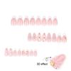 24 Pcs 3d Shell Starfish Press on Nails Ocean Long Stick-On Fake Nails Almond French