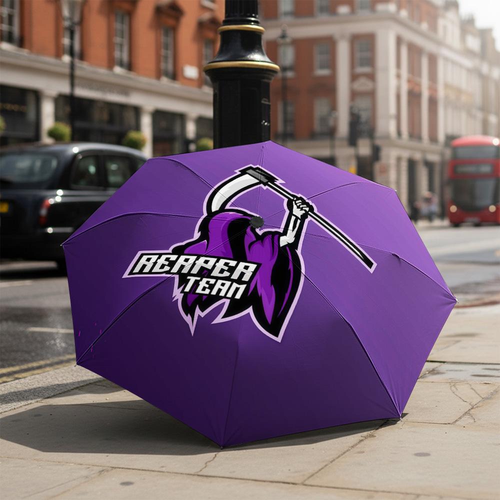 1 Pezzo Ombrello Pieghevole Automatico - Modello Melbourne Storm, Design Portatile e Pieghevole con 8 Stecche, Regali di Natale e Compleanno