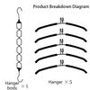 5 In 1 Clothes Hangers,Magic Multi Layer Metal Wardrobe Storage Rack,360 Rotatable Stackable Hanging Hangers Closet Organizer