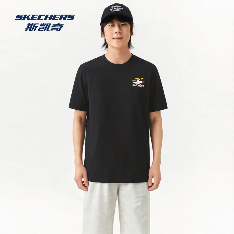 Skechers Men s L226M010 Knitted Short Sleeve T-Shirt XL 105 сажа