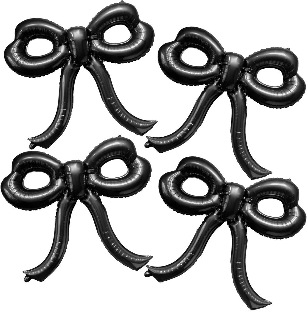 Pink Bow Balloons Bow Party Decorations Girl Women Pink Bow Birthday Decorations Foil Balloon Wedding Bachelorette Party Supplie