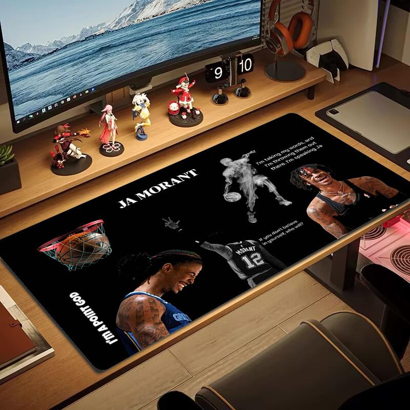 Ja Morant Poster Color Mouse Pad Large Gaming Table Cushion Non-slip Laptop Tablet Big Mousepad XXL Mat Mini PC Playmat With Lock edge