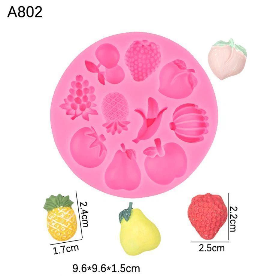Banana Lemon Strawberry Grape Cake Silicone Sugarcraft Mold Resin Tools Chocolate Cupcake Baking Fondant Cake Decorating Tools