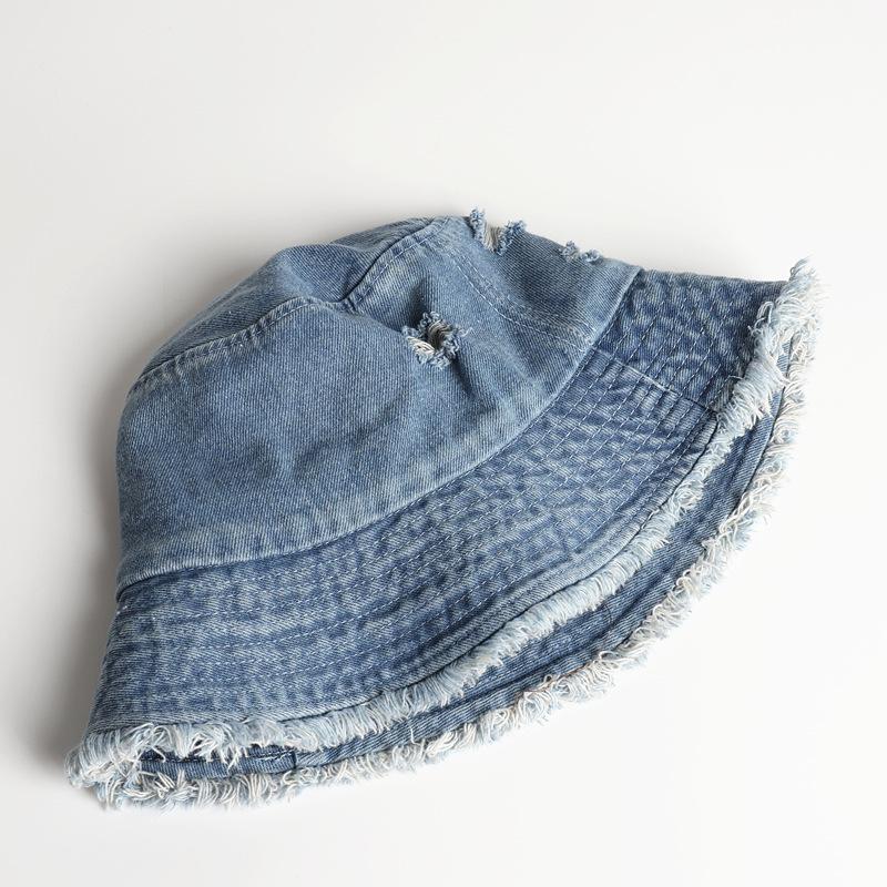 Cappello da sole vintage chic - Stile cowboy antico lavato, parasole, protezione solare, protezione per il viso, versatile, alla moda, piccolo design da pescatore, edizione coreana