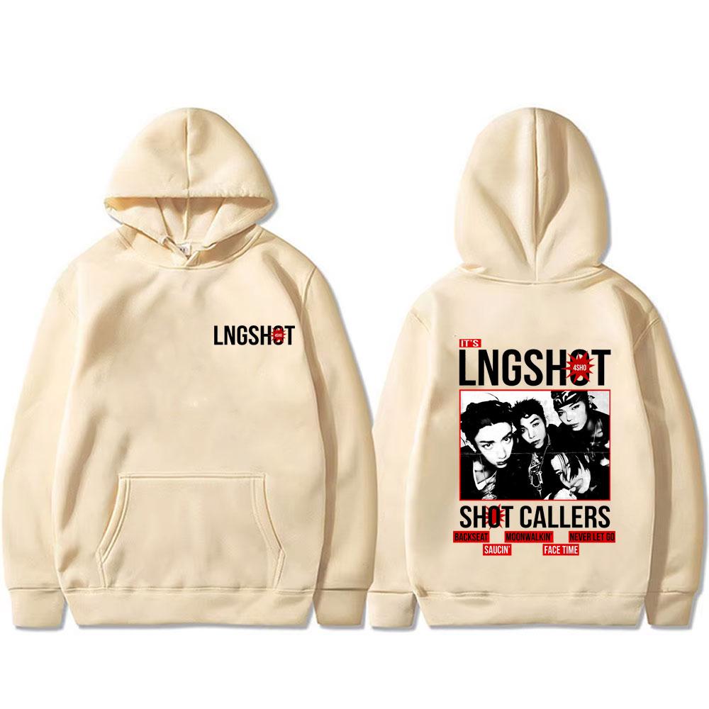 Korean Band Lngshot Shot Callers Album 2026 Hoodie Unisex Kpop Fashion Trend Hooded Sweatshirt Male Vintage Oversized Hoodies