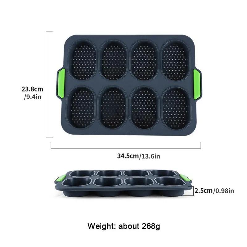 

1PC Non-Stick Bread Mold Party DIY Mini Baguette Baking Tray Silicone Round Baker Baking Tool Baguette Pan