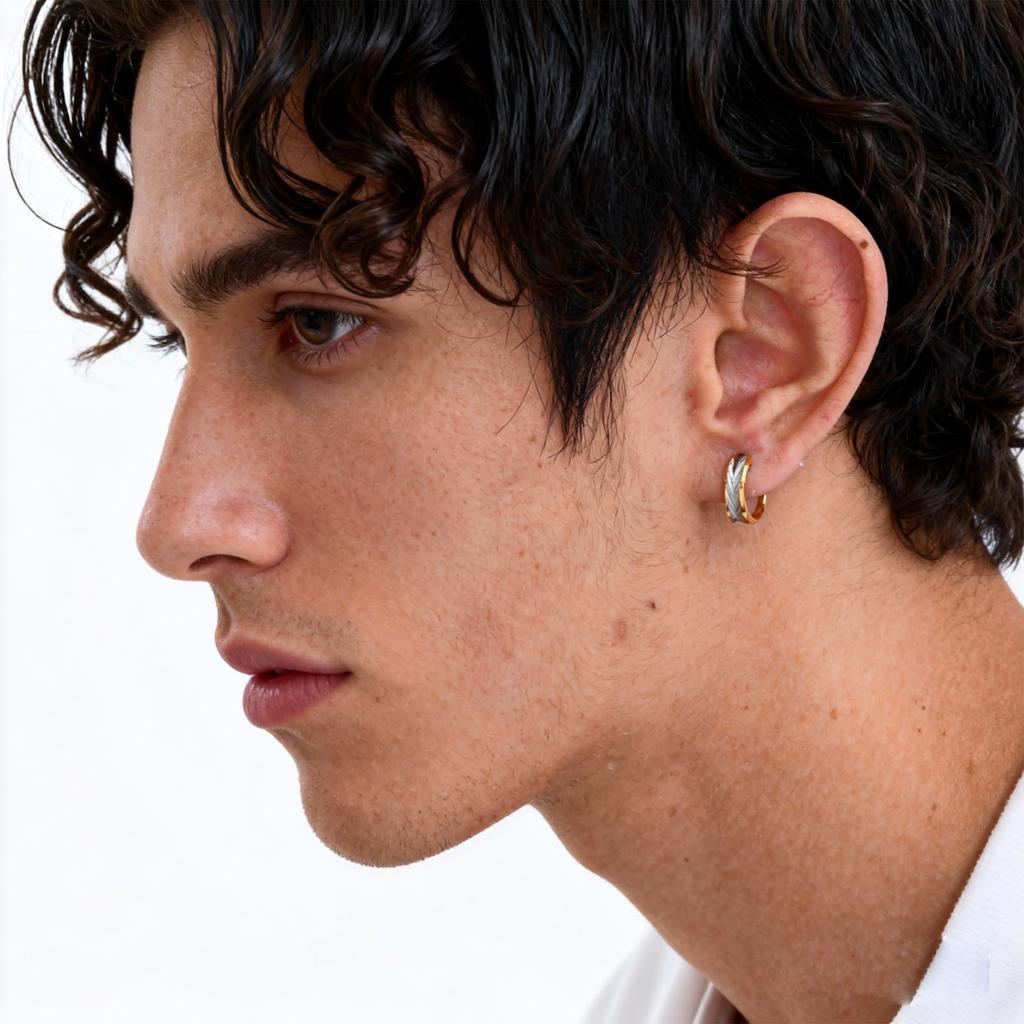 3pcs Black Stainless Steel Stud Earrings for Men,Anti Allergy Blue Crystal Zircon Stud Earrings,Piercing Earring Jewelry Set
