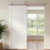 Sliding Door Hardware Kit Smooth Quiet 304 Stainless Steel for 180cm Track Sliver Tone