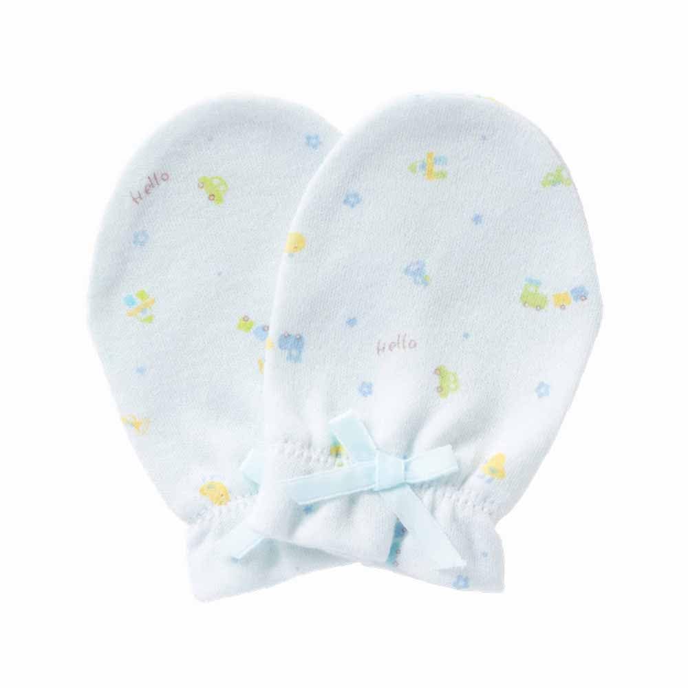 

Made in Petit Baby Smooth Toy Print Baby Cute Pastel 10903 Japan, Mittens, 100% Cotton, Color, (Blue)
