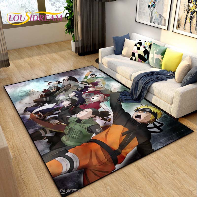 Bandai Naruto Cartoon Anime Carpet for Living Room Bedroom Cute Rugs Kitchen Door Kids Un-slip Floor Mats Alfombra Birthday Gift