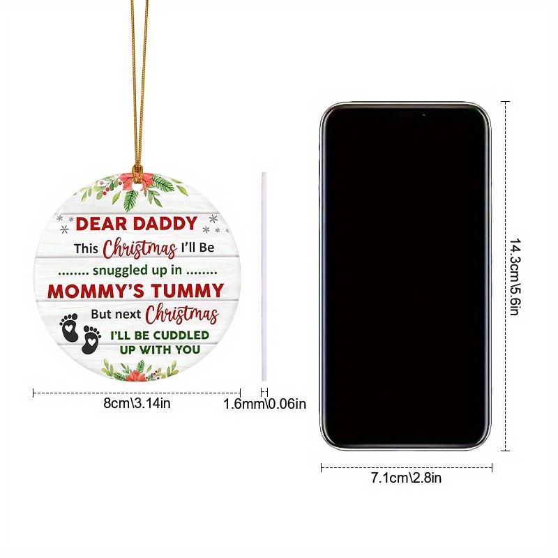 Geschenke für neue Väter - Geschenke für Väter zum ersten Mal - Bumps erste Weihnachtskugel - Erwarten Baby unterwegs, Lustiger werdender Vater, Weihnachtsbaumschmuck Andenken