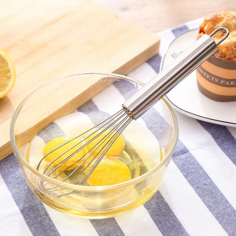 Stainless Steel Manual Whisk Handheld Egg Beater Cream Mixer Small Kitchen Tool Baking Cooking