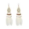 Retro Ethnic Style Beaded Earring Tassel Hanging Drop Earrings Boho Long Tassel Earring  Women