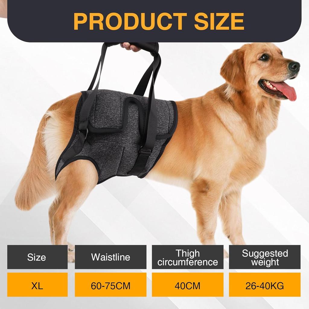 Dog Sling for Large Dogs Hind Leg Support, Adjustable Lift Harness for Medium Large Elderly Dogs Rear Leg Support (Size XL)