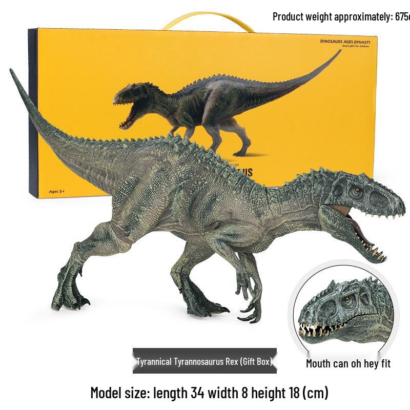 Children's Dinosaur Toy Set: King Kong, Tyrannosaurus Rex, Aurochs, Pachycephalosaurus, Spinosaurus, Therizinosaurus Model.