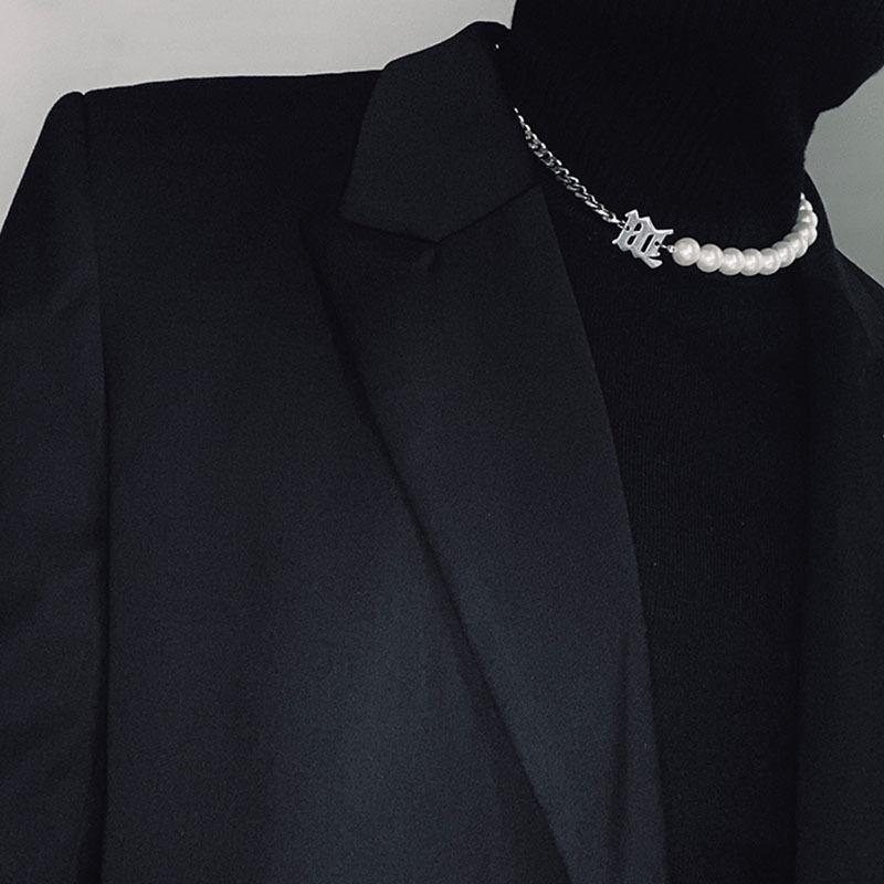 Women's Light Luxury Washable Titanium Steel Hip Hop Clavicle Necklace - Trendy Cold Style Sweater Chain Accessories