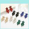 Geometric Alloy Earrings With Sparkling Rhinestones For Women Fashion Party Accessories