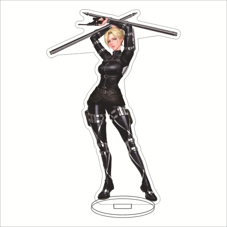 

Аниме Атака титанов акриловые декоративные поделки игрушка 15 см Микаса АРМИН ЭРЕН коллекционные фигурки настольное украшение для дома