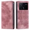 for Xiaomi POCO X6 Pro 5G Mandala Embossed PU Leather Flip Wallet Case Magnetic Closure Cover