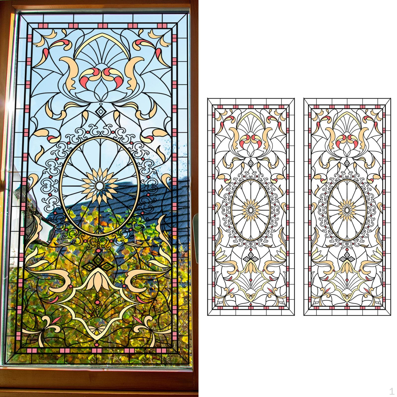 

2 шт. Наклейки на окна 15,75x39,37 дюймов DIY Домашнее украшение ПВХ Статика