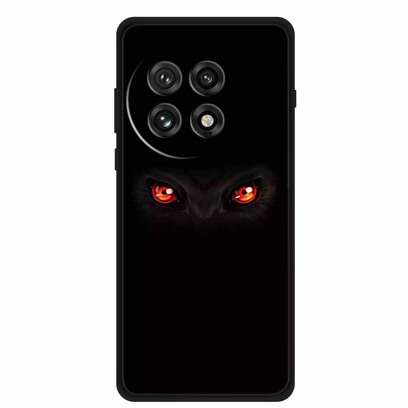 Black Silicone Case For OnePlus 13 5G Case Cartoon Cat Soft Back Cover For OnePlus Ace5 5G Ace 5 Pro 13R Phone Case Shell Coque